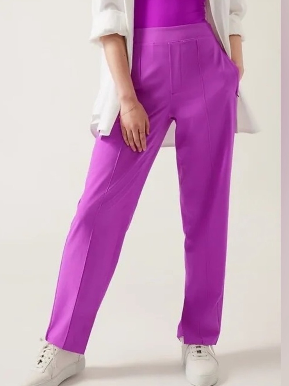 Athleta Brooklyn Heights Vienna Slim Split Hem Lightweight Athletic Pants